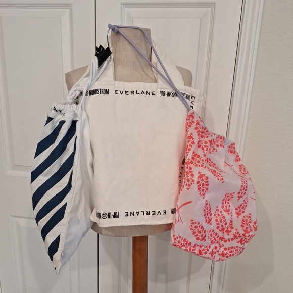 Everlane White Tote Vans String Bag Free People Orange String Bag - Picture 1 of 14